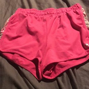 Pink shorts medium 7/8 Leopard print on the side
